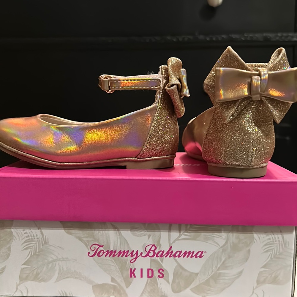 Rose gold Girl’s toddler dress shoe. Worn twice. Size 6.